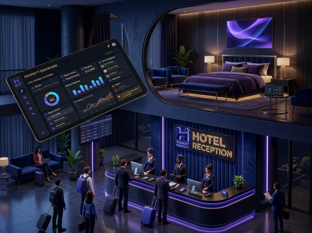 Hotel Login Illustration